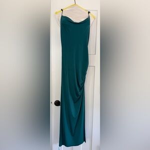 Lovers + Friends Asymmetrical Deep Teal Dress